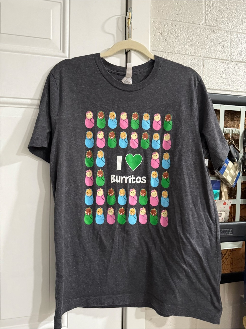 Banner Health - Heart Burritos Graphic Tee - Charcoal with Baby Burrito Icon